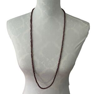 Nolan Miller Burgundy Crystal Beaded Necklace